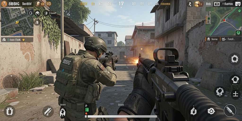 Tangkapan layar menunjukkan aksi seru dalam permainan FPS 88BIG.
