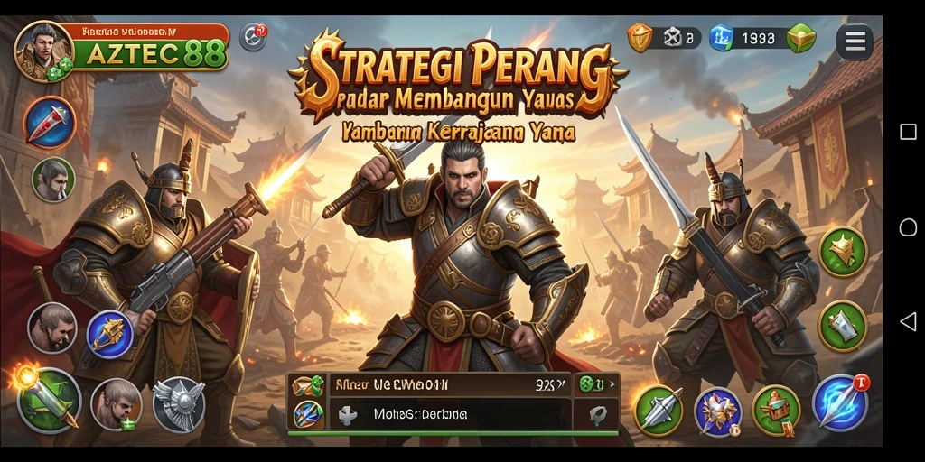 Tampilan gameplay AZTEC88 yang menegangkan dan strategis.