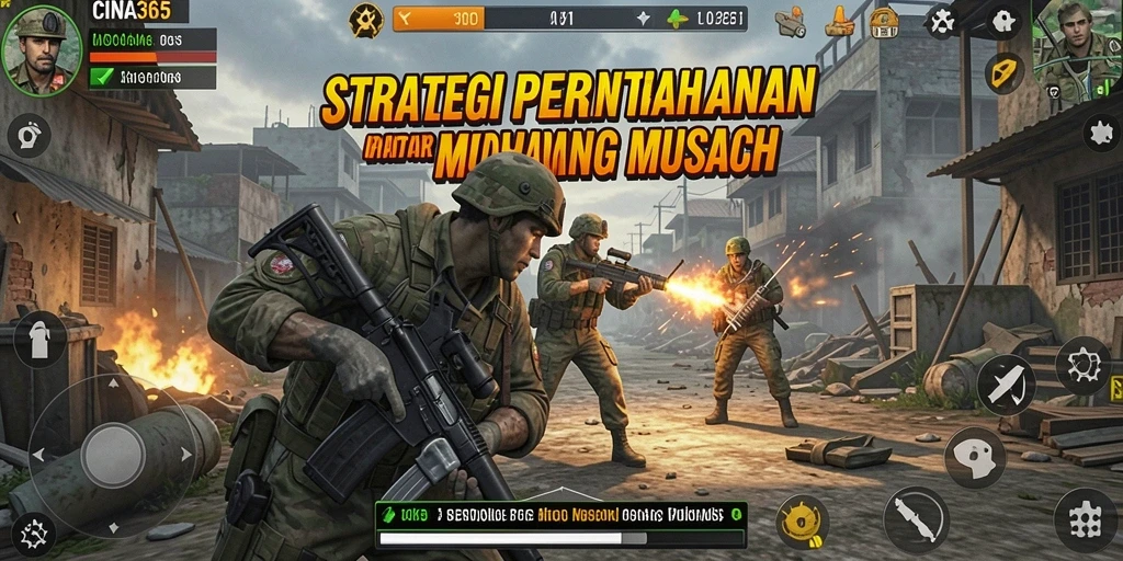 Tangkapan layar permainan CINA365 dengan gameplay Tower Defense yang penuh aksi.