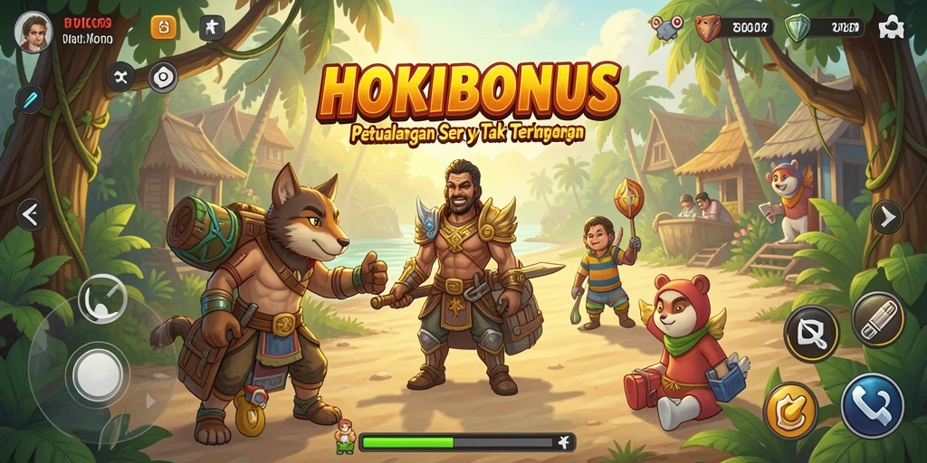 Cuplikan gameplay HOKIBONUS dengan petualangan yang menantang.