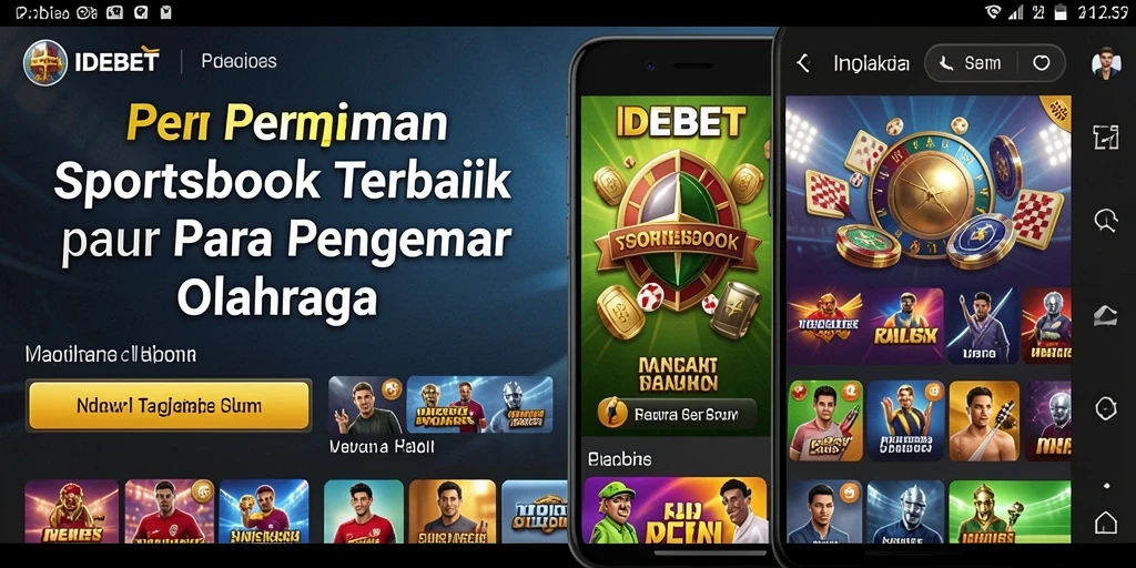 Tampilan utama IDEBET dengan berbagai pilihan taruhan olahraga.