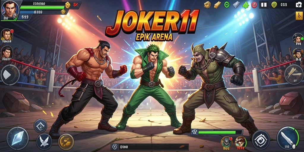 Tangkapan layar utama JOKER11 menampilkan pertarungan yang intens dan mendebarkan.