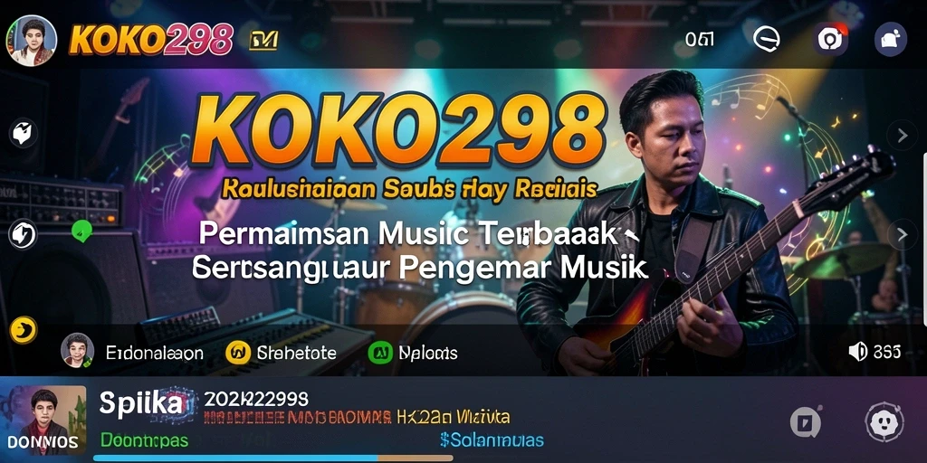 Screenshot utama KOKO288 menampilkan antarmuka permainan musik yang menarik.