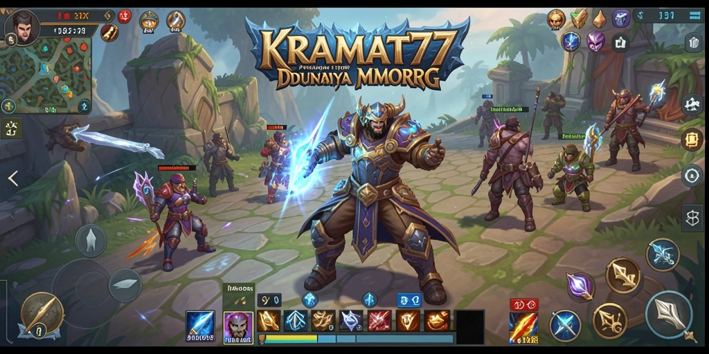Tampilan seru gameplay KRAMAT77 dalam dunia MMORPG yang luas.