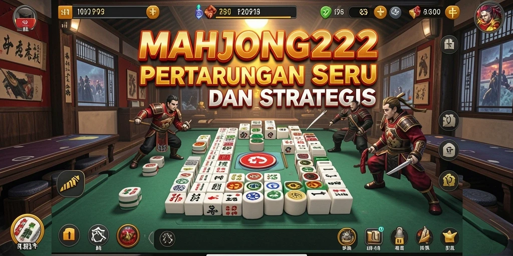 Screenshot gameplay pertarungan seru di MAHJONG222.