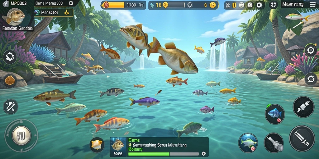 Tampilan gameplay MPO303 yang menampilkan aksi memancing yang seru.
