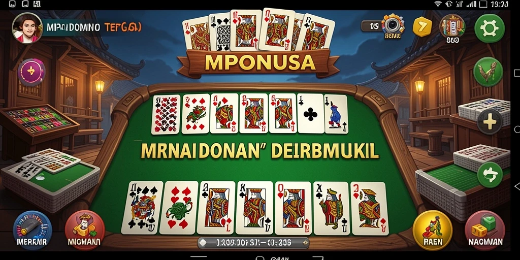 Tampilan gameplay Domino di MPONUSA menunjukkan suasana permainan yang seru.