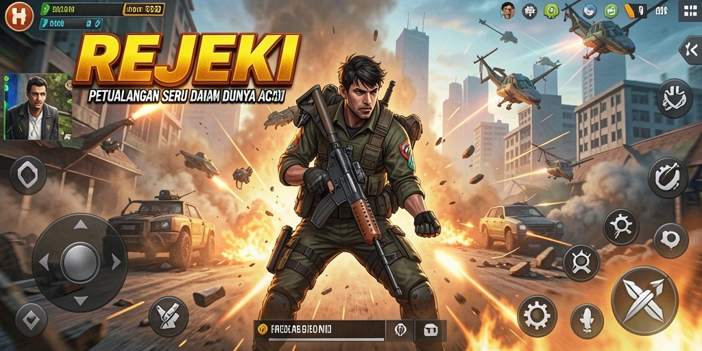 Tampilan gameplay seru di REJEKI dengan aksi cepat dan tantangan menarik.