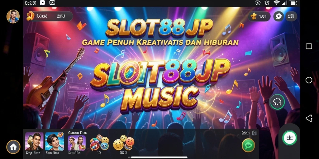 Tampilan gameplay menarik dari SLOT88JP yang menampilkan pengalaman musik.