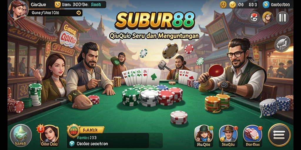 Tangkapan layar SUBUR88 menampilkan aksi permainan QiuQiu yang mendebarkan.