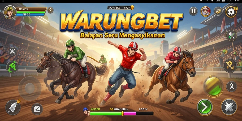 Tampilan gameplay seru saat balapan di WARUNGBET.