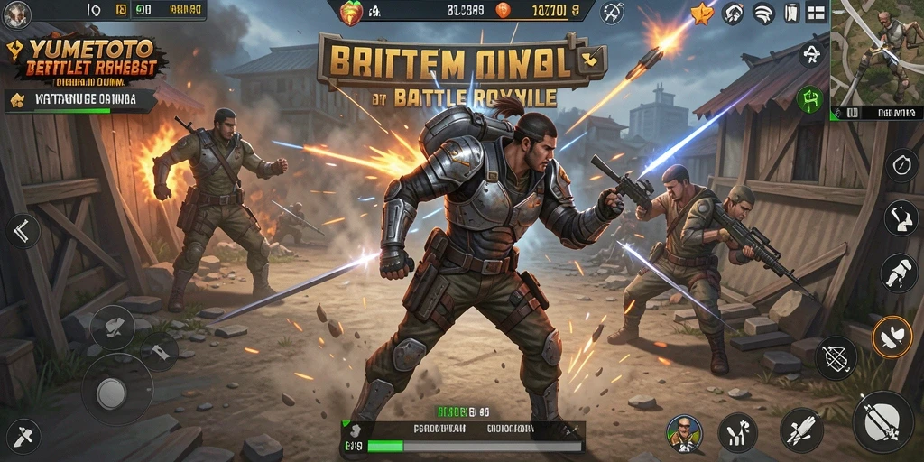 Gameplay YUMETOTO yang seru dalam arena Battle Royale.